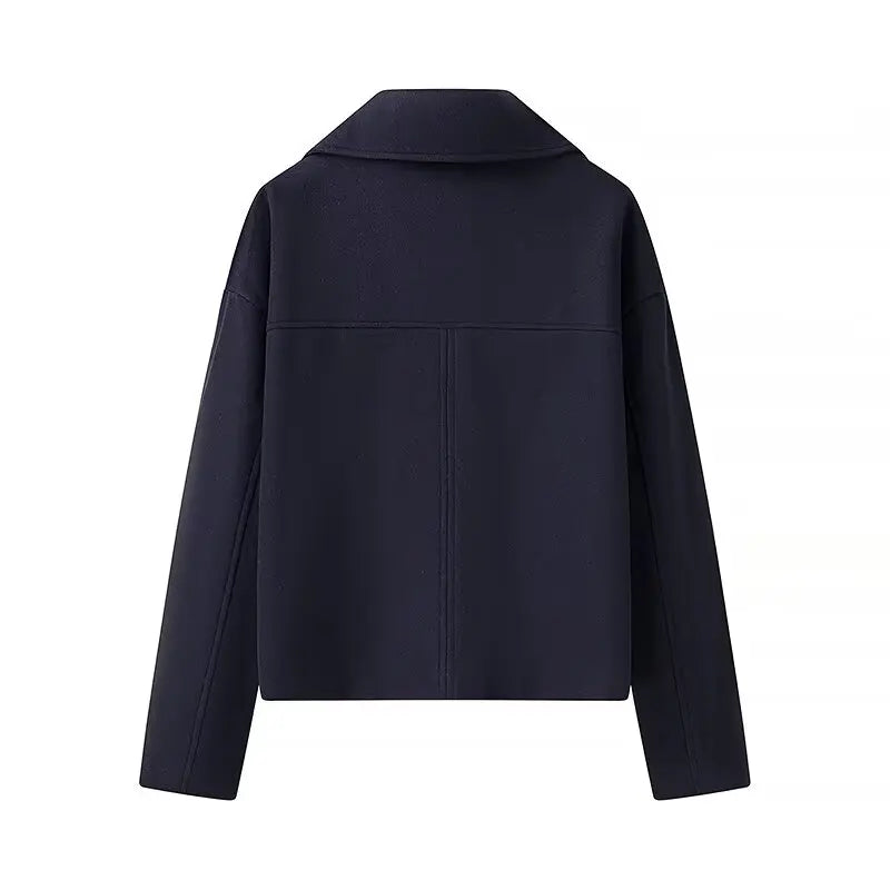 Chic Double-Breasted Wool Jacket