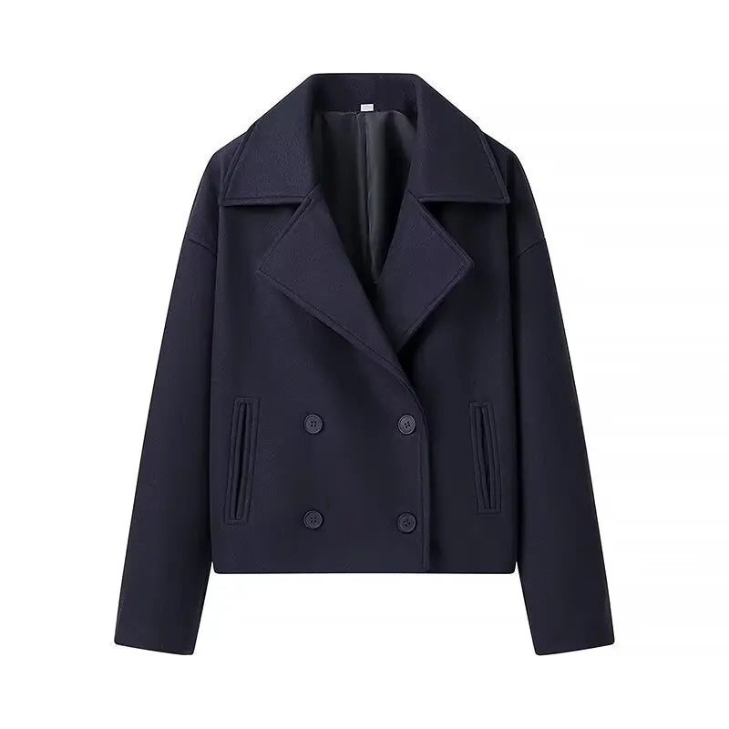Chic Double-Breasted Wool Jacket