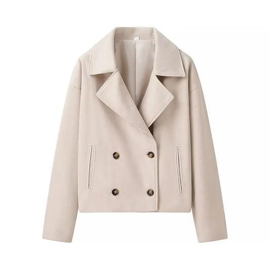 Chic Double-Breasted Wool Jacket